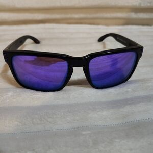 Black Sunglasses with Purple Lenses
